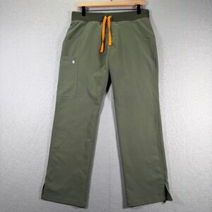 Figs Women's Kade Cargo Pants Moss SP Orange Drawstring